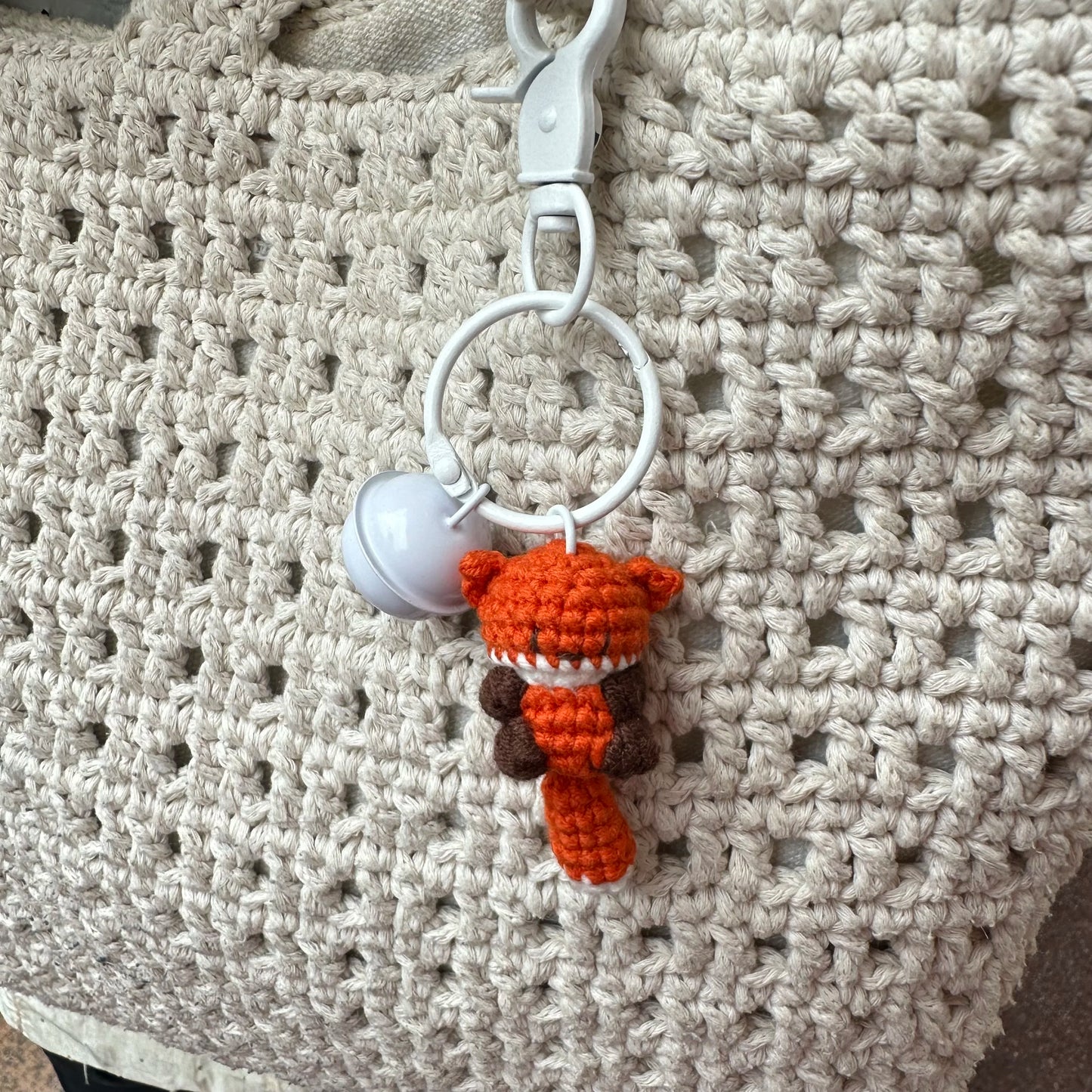 Mini Fox Crochet Keychain – Handmade Finished Crochet Pendant Gift