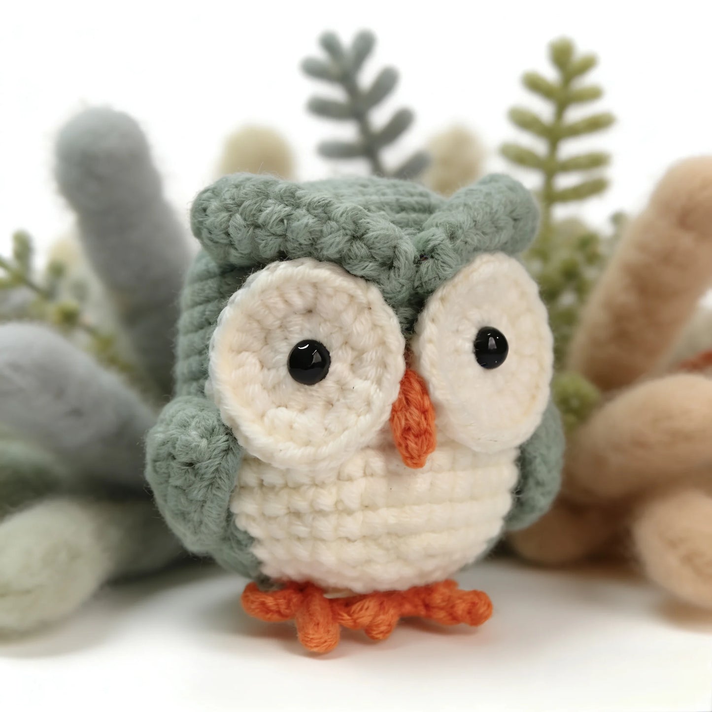 Owl Crochet Kit for Beginners – 1pc | Yarn, Hook & Video Tutorial Included