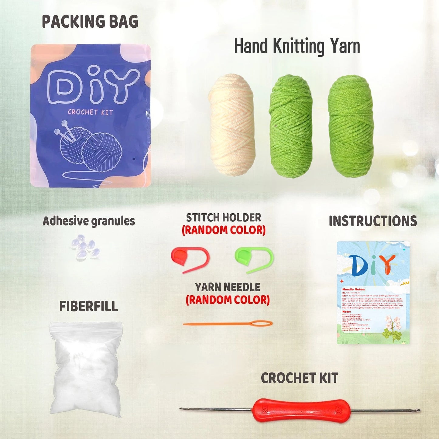 Flower Bouquet Crochet Kit for Beginners – 1pc | Yarn, Hook & Video Tutorial Included