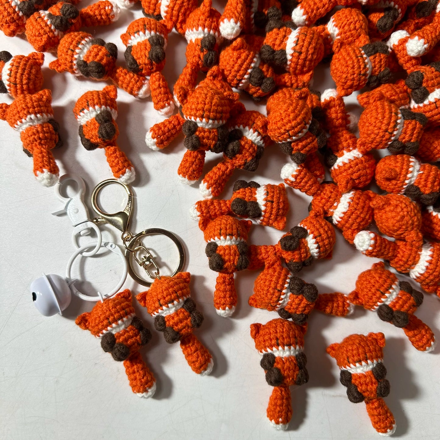 Mini Fox Crochet Keychain – Handmade Finished Crochet Pendant Gift