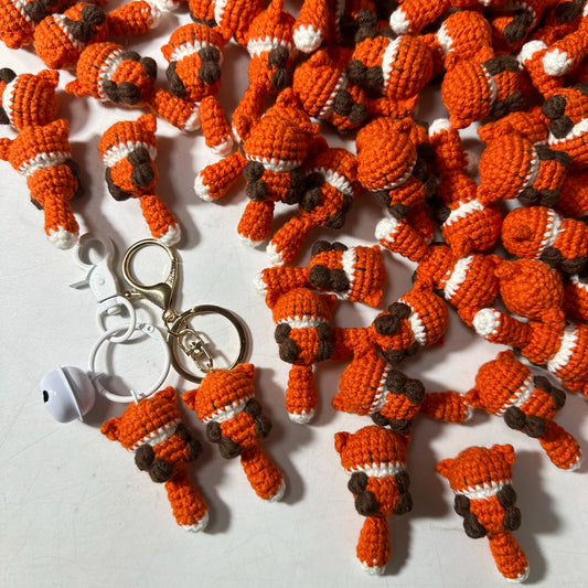 Mini Fox Crochet Keychain – Handmade Finished Crochet Pendant Gift