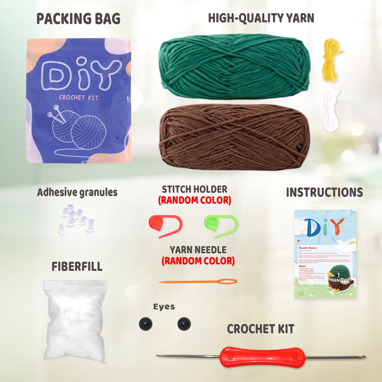 Wild Duck Crochet Kit for Beginners – 1pc | Yarn, Hook & Video Tutorial Included
