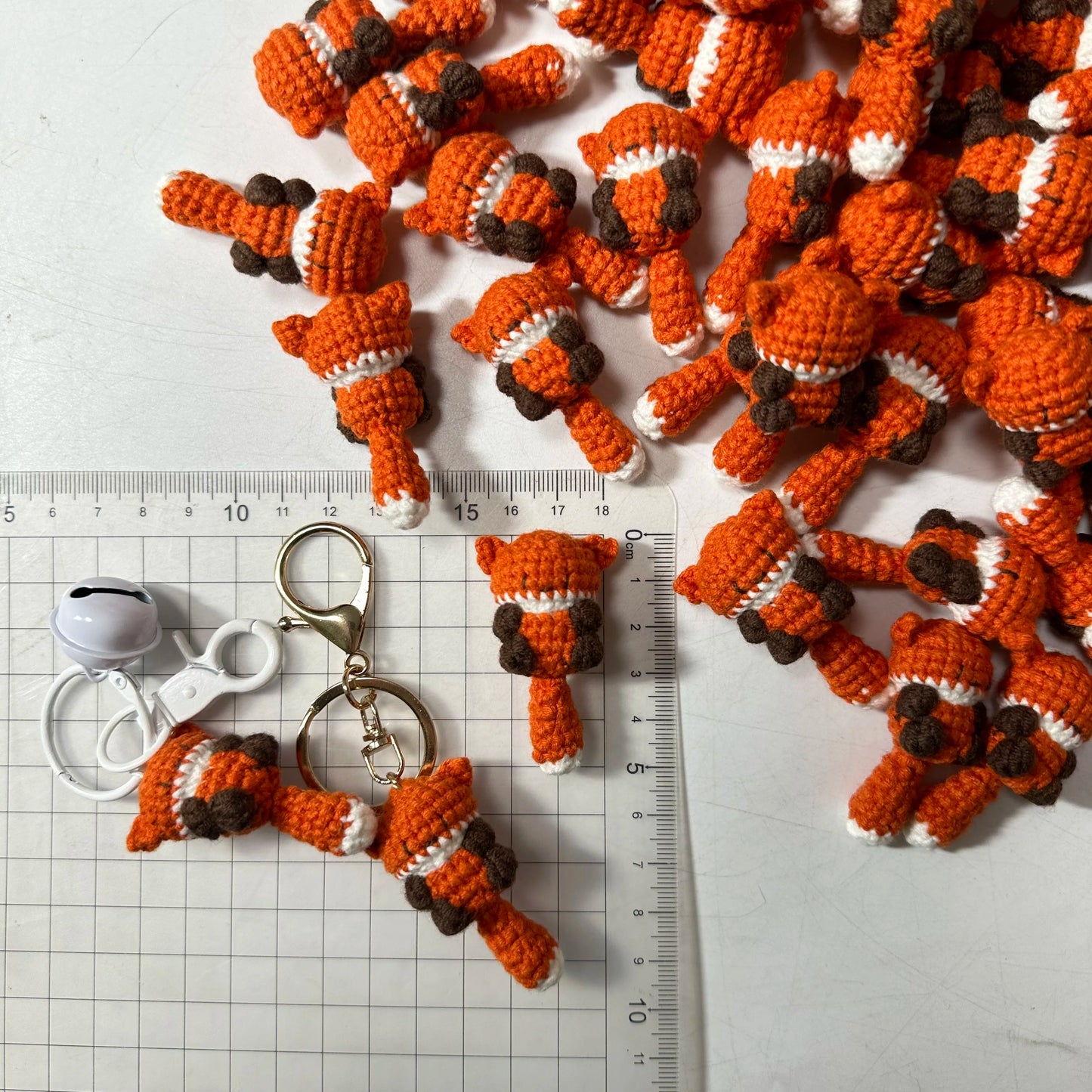 Mini Fox Crochet Keychain – Handmade Finished Crochet Pendant Gift