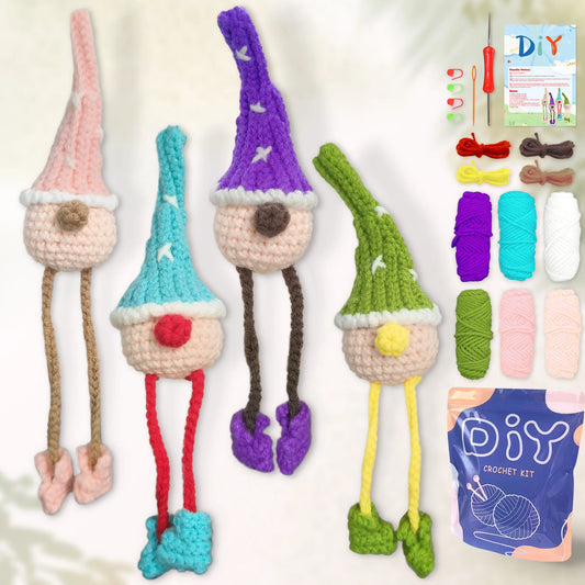 Christmas Crochet Kit for Beginners – 4pc | Yarn, Hook & Video Tutorial Included