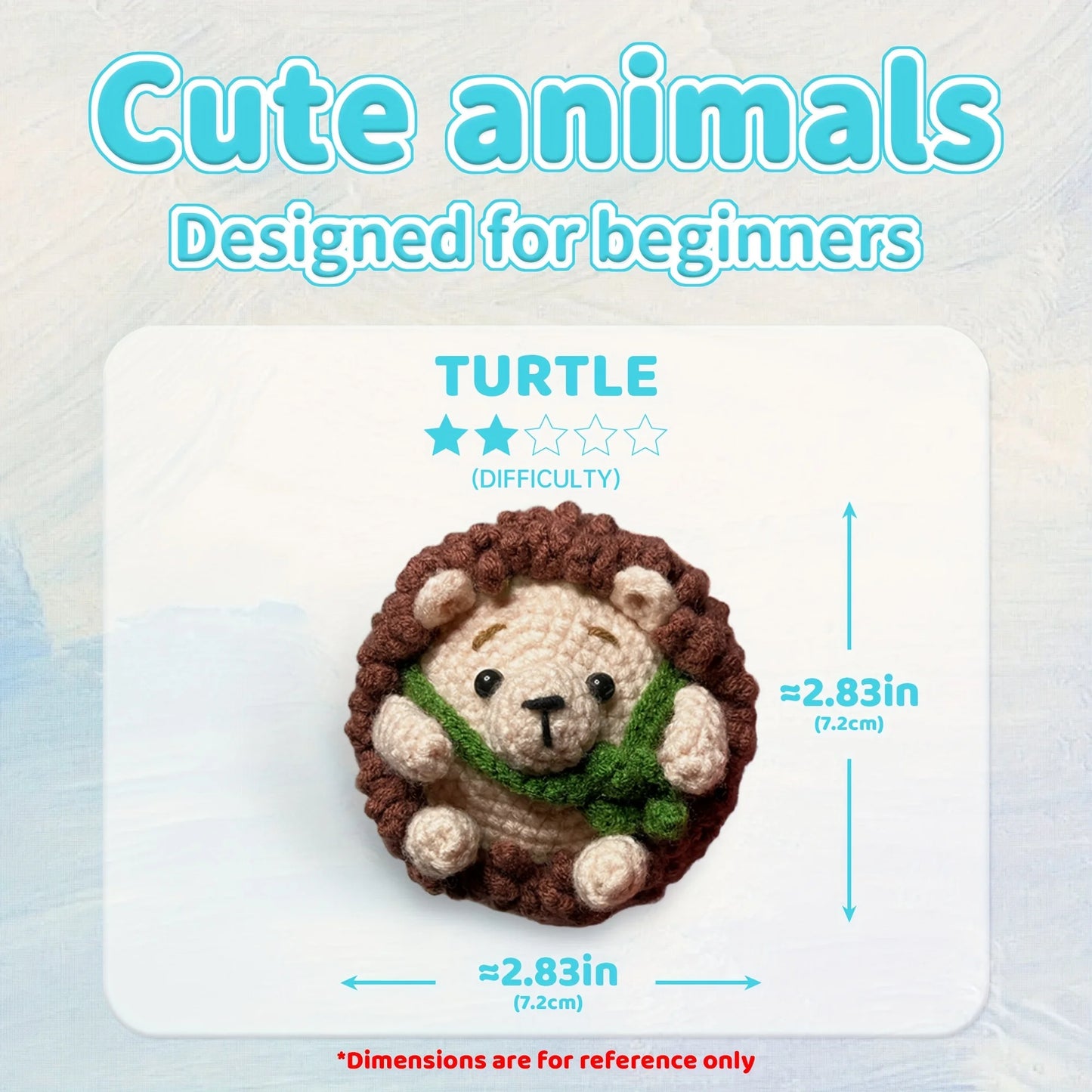 Hedgehog Crochet Kit for Beginners – 1pc | Yarn, Hook & Video Tutorial Included