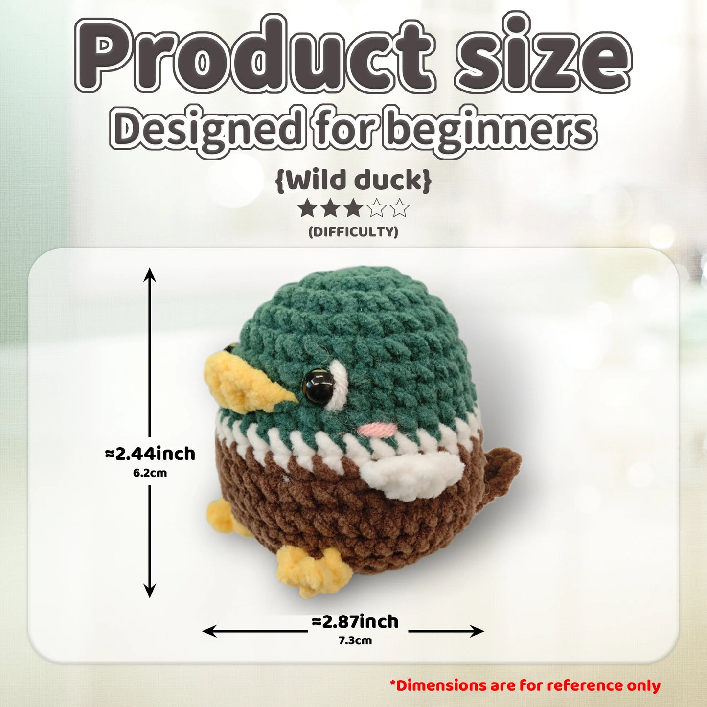 Wild Duck Crochet Kit for Beginners – 1pc | Yarn, Hook & Video Tutorial Included
