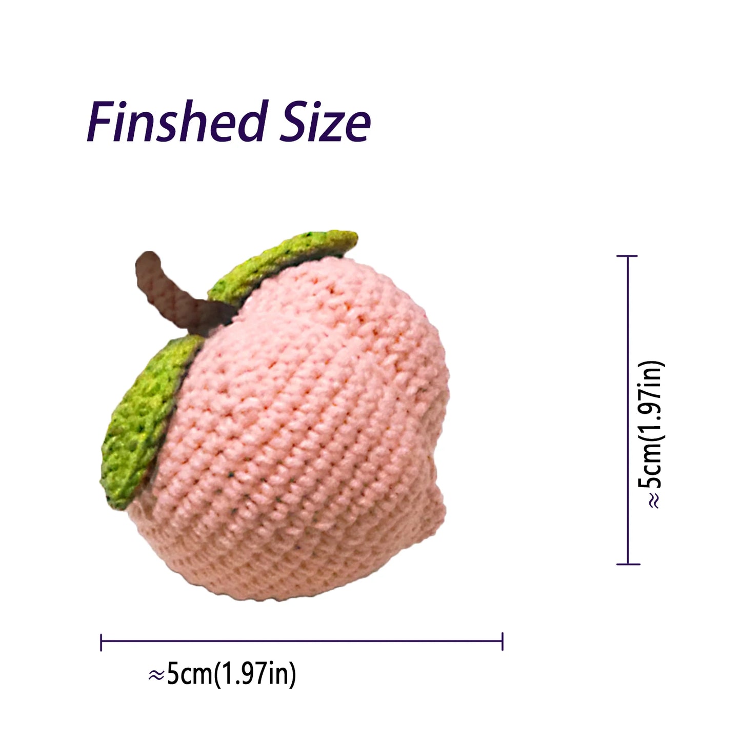 Peach Crochet Kit for Beginners – 1pc | Yarn, Hook & Video Tutorial Included