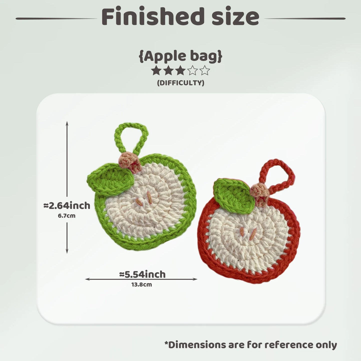 Apple Earphone Case Crochet Kit for Beginners – 2pc | Yarn, Hook & Video Tutorial Included