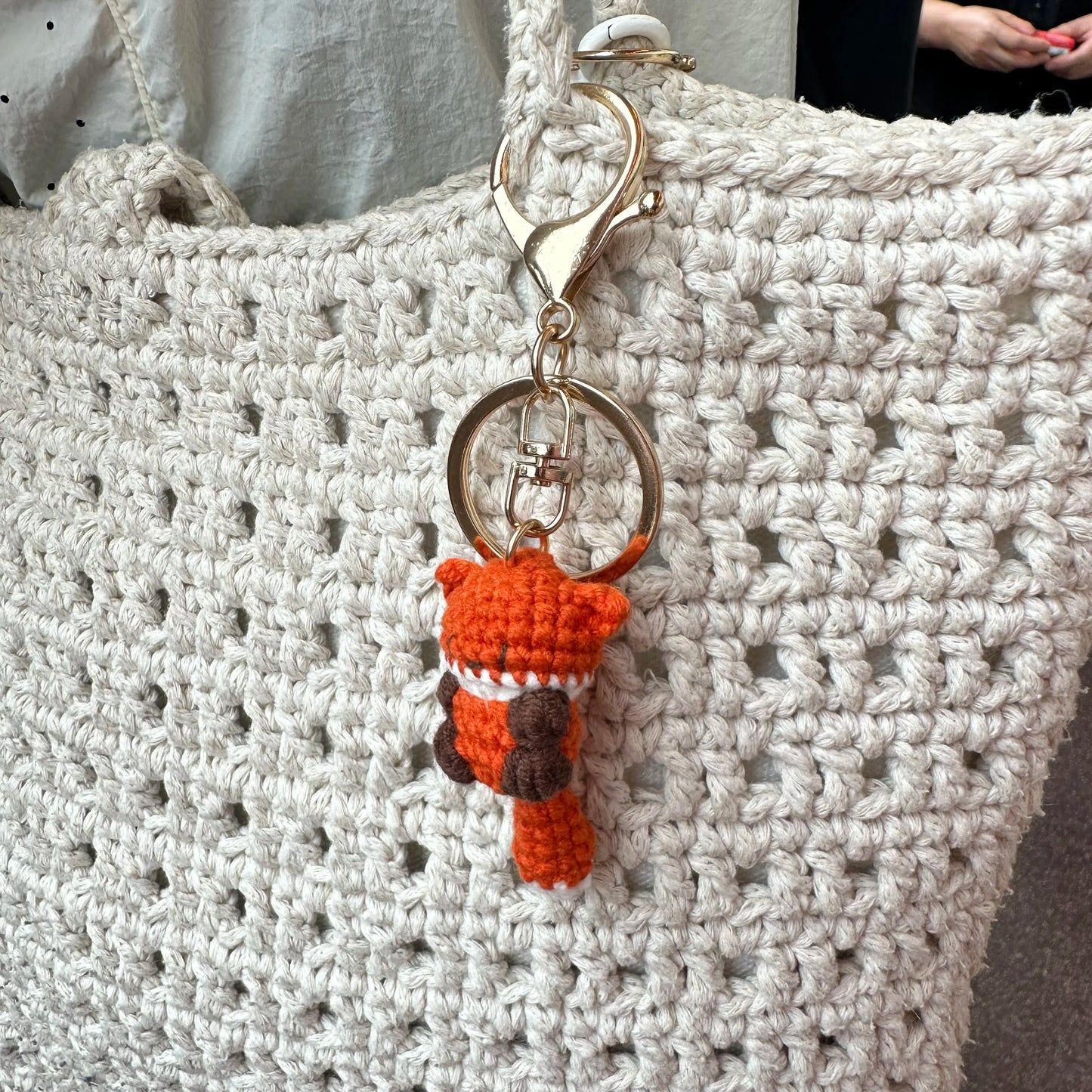 Mini Fox Crochet Keychain – Handmade Finished Crochet Pendant Gift
