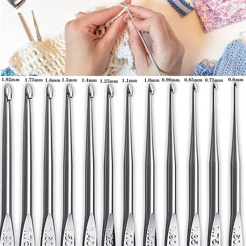 Portable Crochet Knitting Set – 59pc | Complete Beginner Hook Kit with Storage Bag