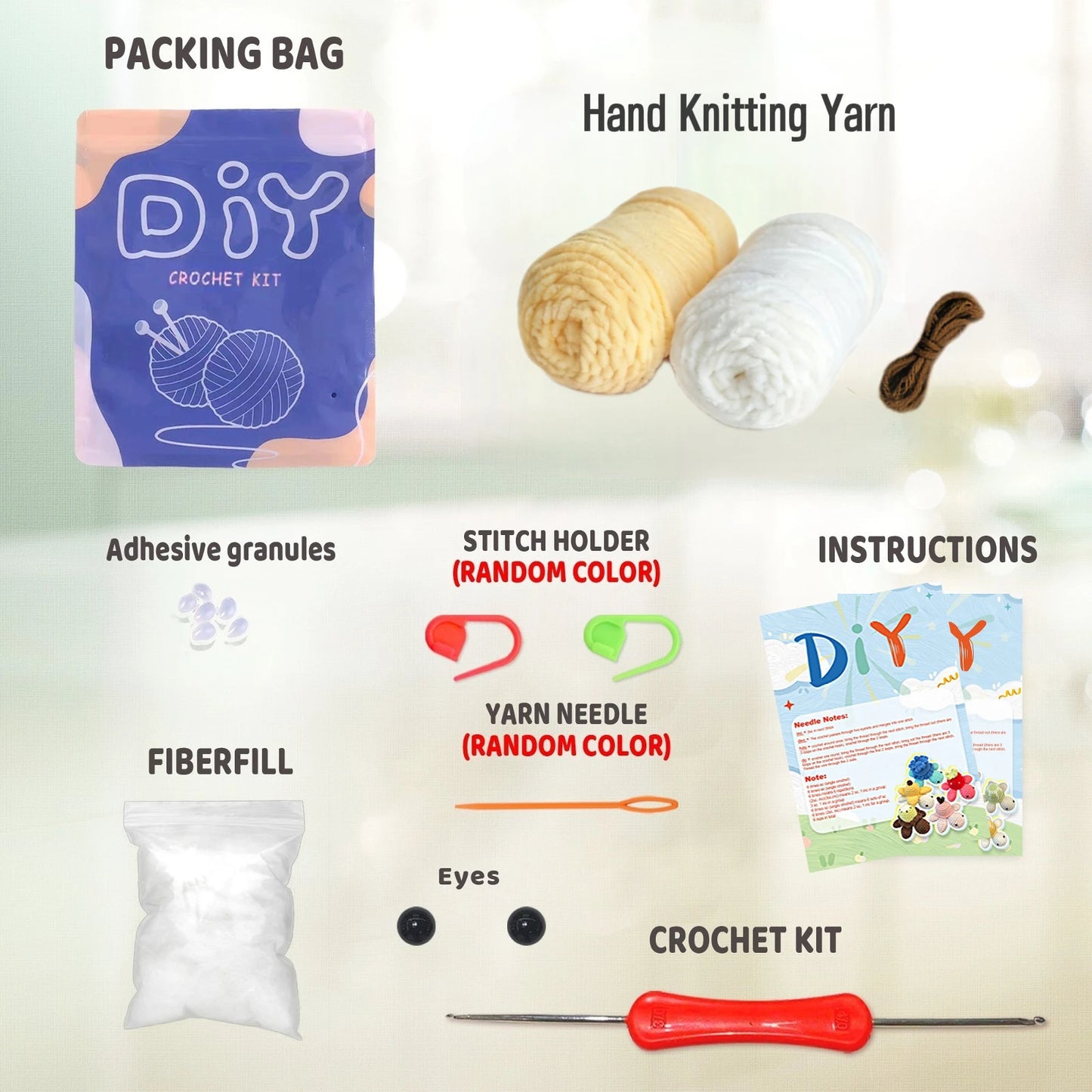 YAMAXIN 1PC Banana Turtle Crochet Kit for Beginners,Crocheting DIY Amigurumi Hook Set with Instruction Manual and Video Teaching