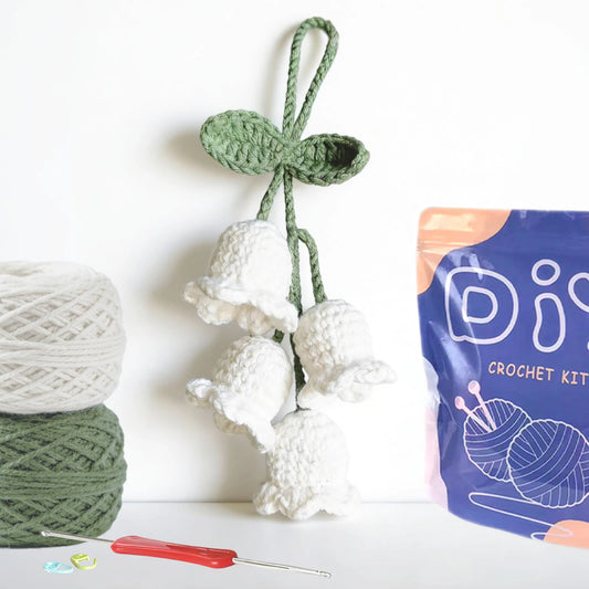 Lily Flower Crochet Kit for Beginners – 1pc | Yarn, Hook & Video Tutorial Included
